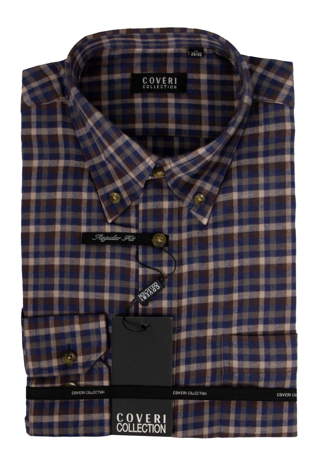 Camicia a quadri uomo button down in flanella