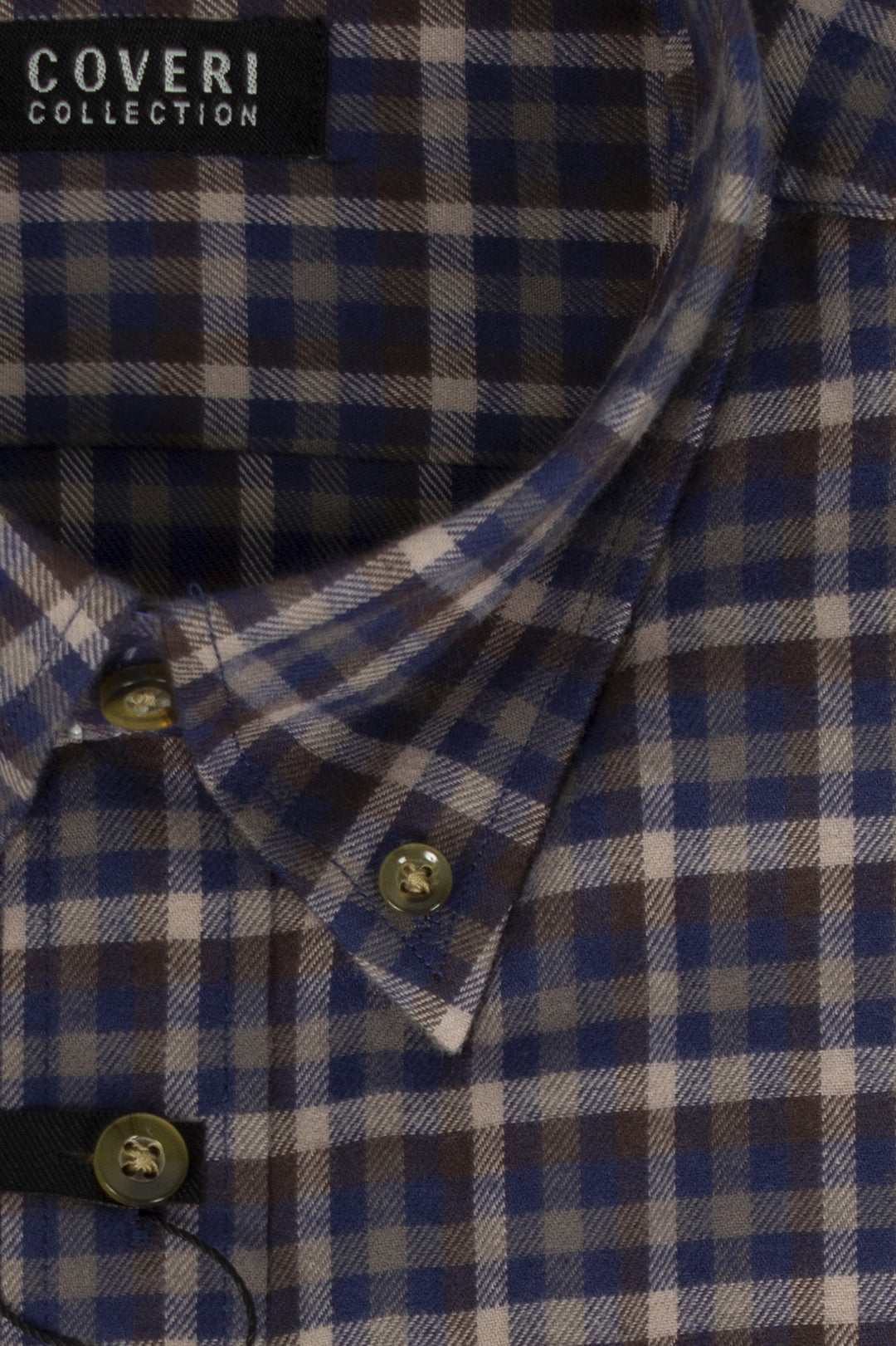 Camicia a quadri uomo button down in flanella