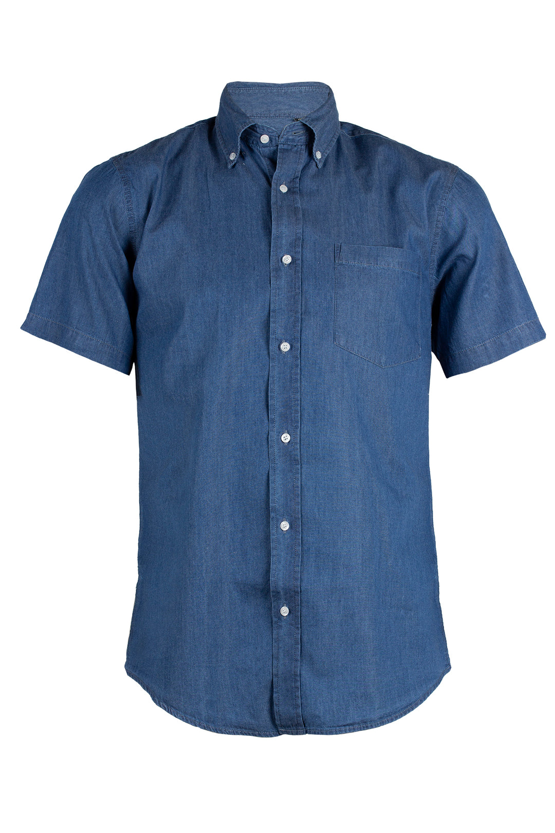 Camicia mezza manica jeans uomo
