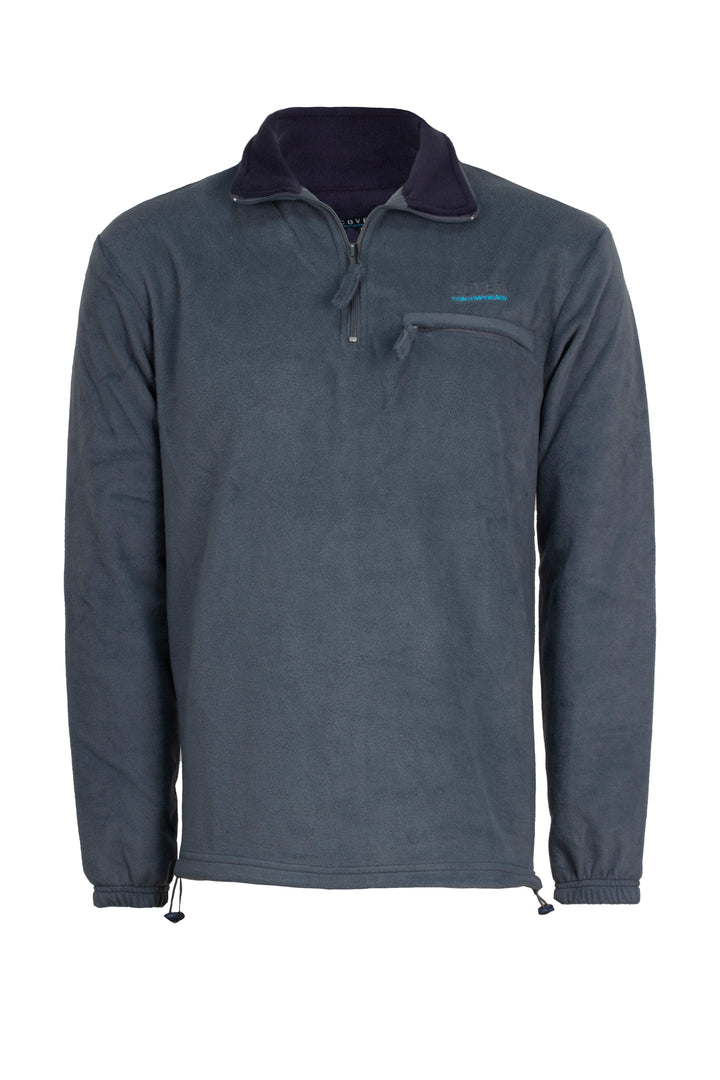 Felpa in pile con mezza zip