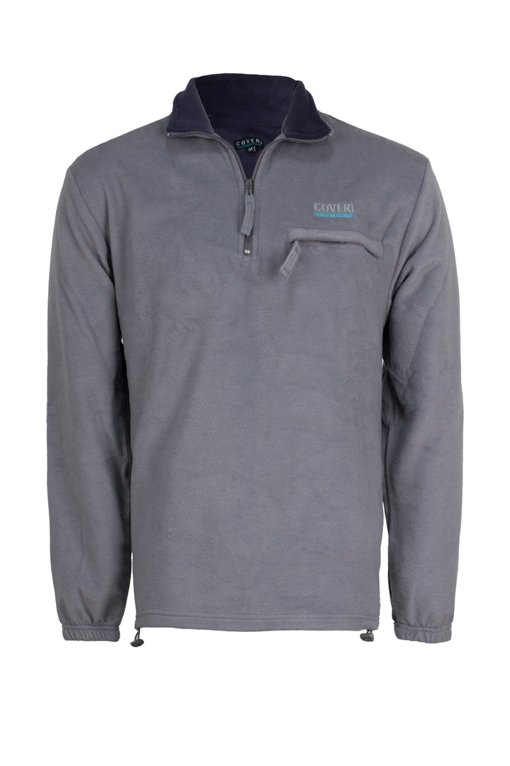 Felpa in pile con mezza zip