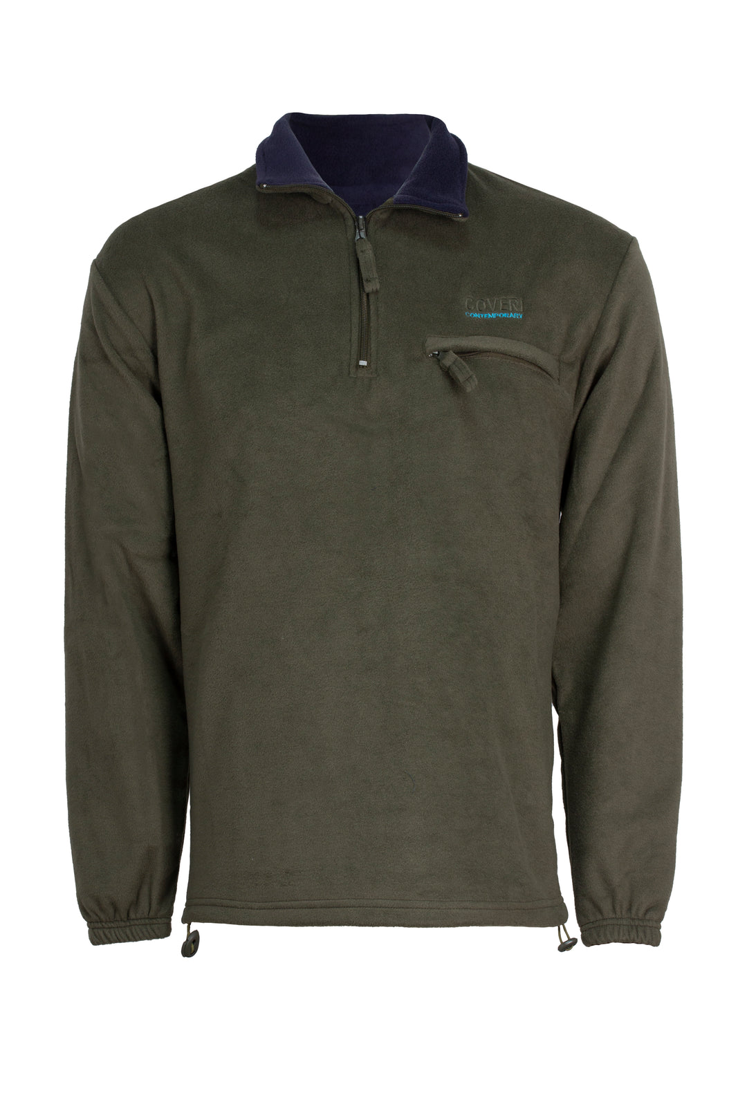 Felpa in pile con mezza zip