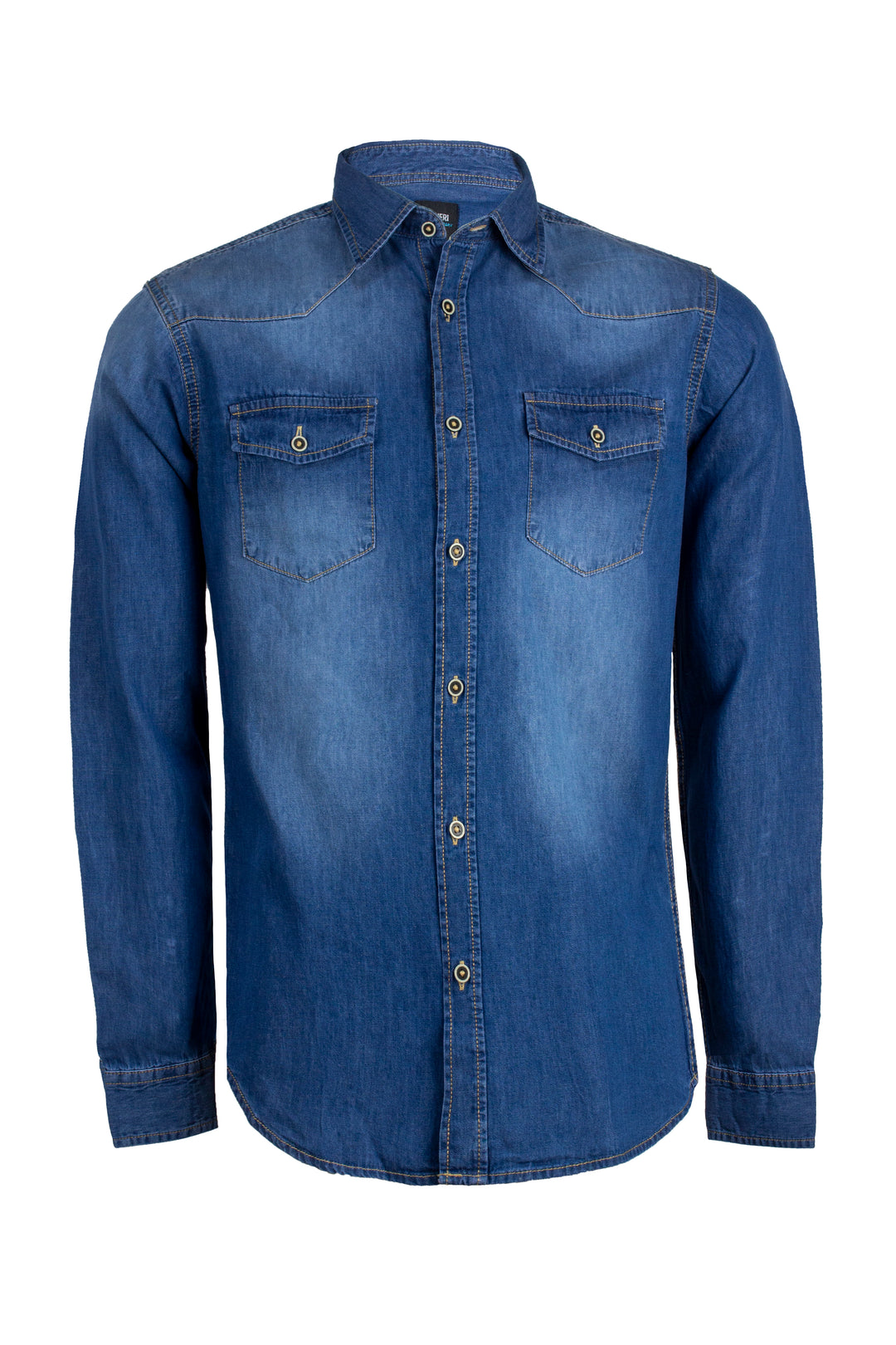 Camicia jeans in cotone da uomo