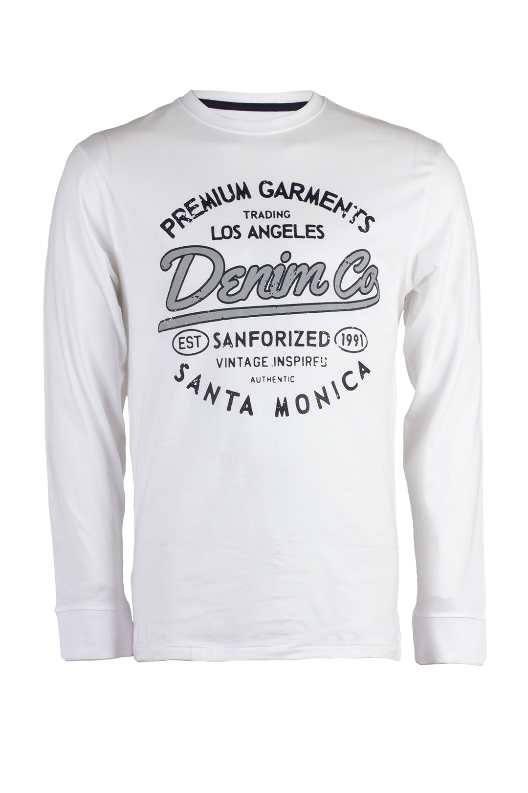 T-Shirt uomo manica lunga e stampa maxi a contrasto