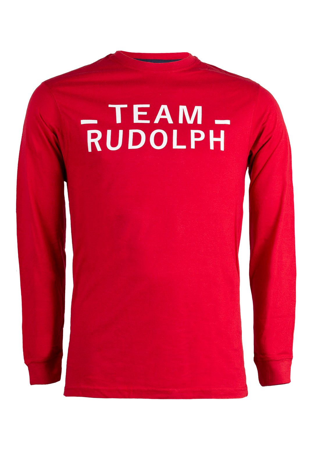 T-Shirt uomo con maxistampa natalizia a contrasto rossa