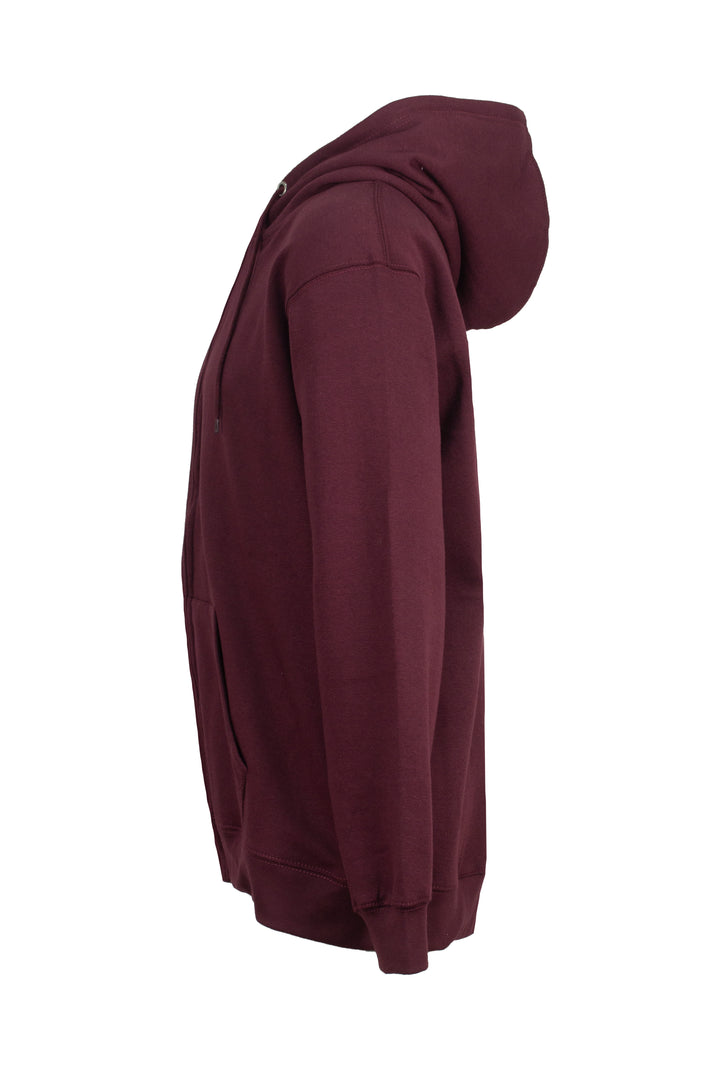 Felpa zip intera con cappuccio e tasca marsupio