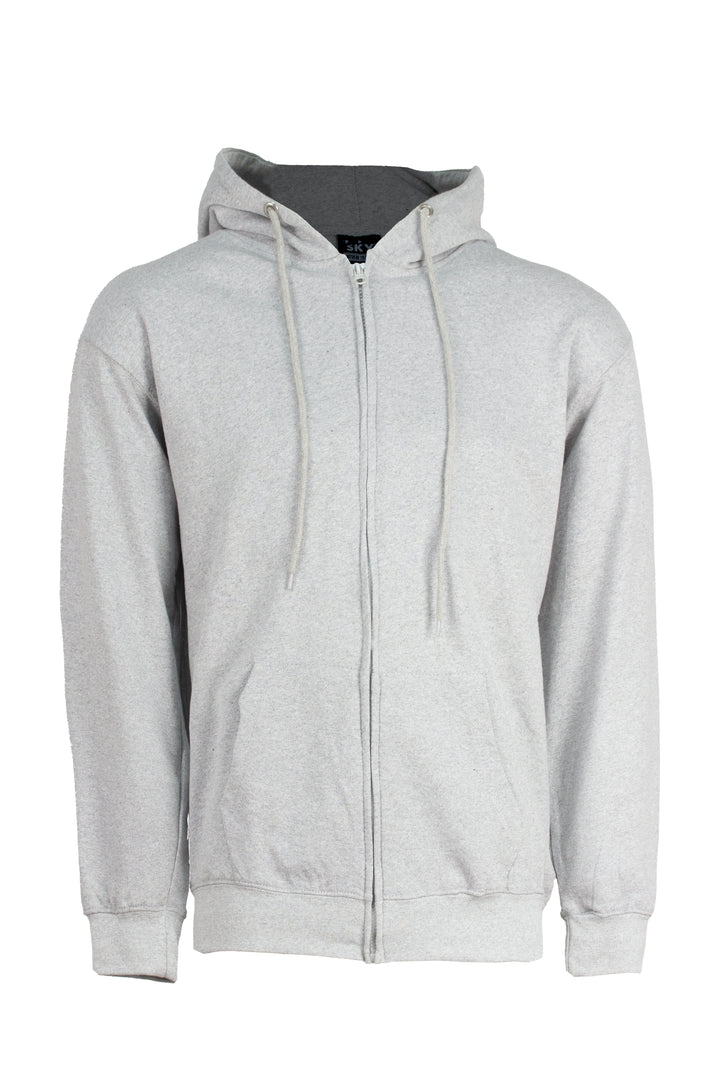 Felpa zip intera con cappuccio e tasca marsupio