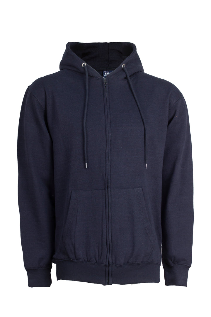 Felpa zip intera con cappuccio e tasca marsupio