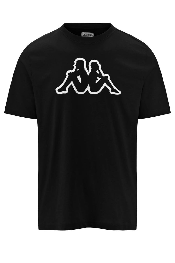 T-shirt girocollo con logo Kappa sul petto