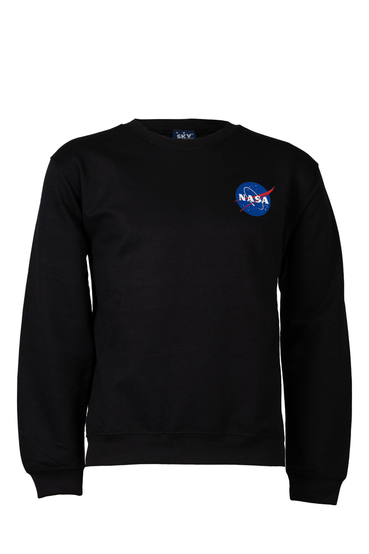 Felpa girocollo con stampa Nasa sul petto