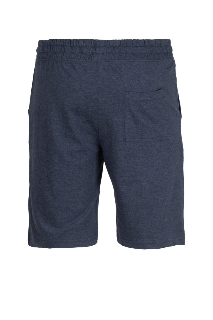 Bermuda uomo sport in morbido cotone jersey con coulisse e stampa in contrasto