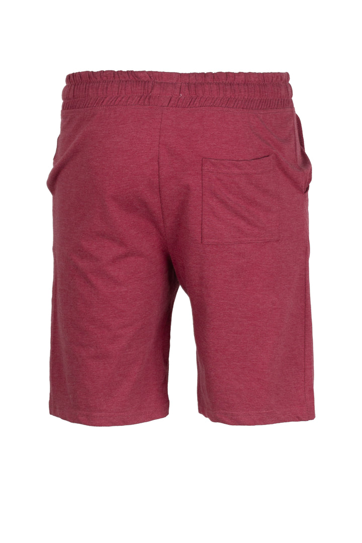 Bermuda uomo sport in morbido cotone jersey con coulisse e stampa in contrasto