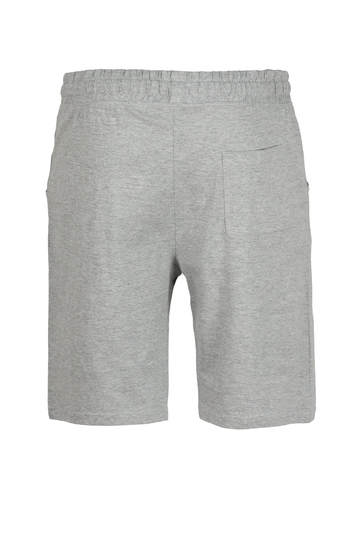 Bermuda uomo sport in morbido cotone jersey con coulisse e stampa in contrasto