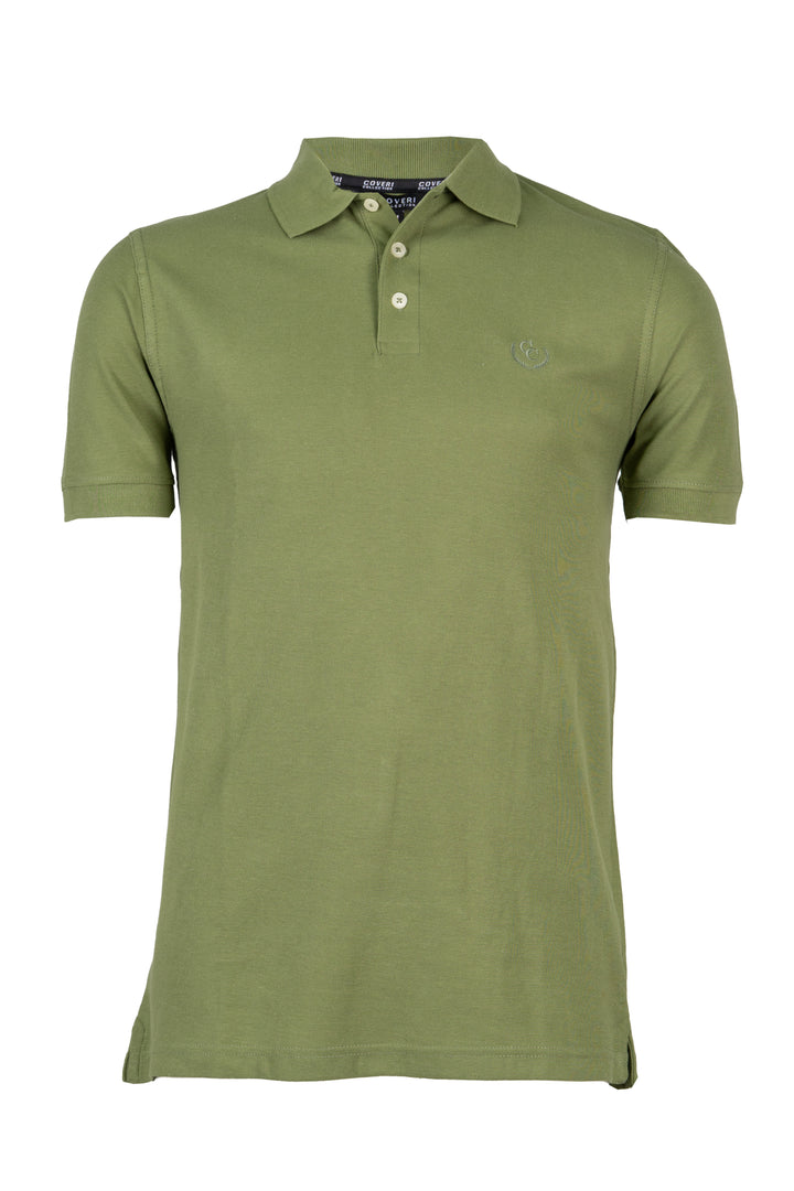 Polo uomo Coveri Collection in cotone piquet tinta unita