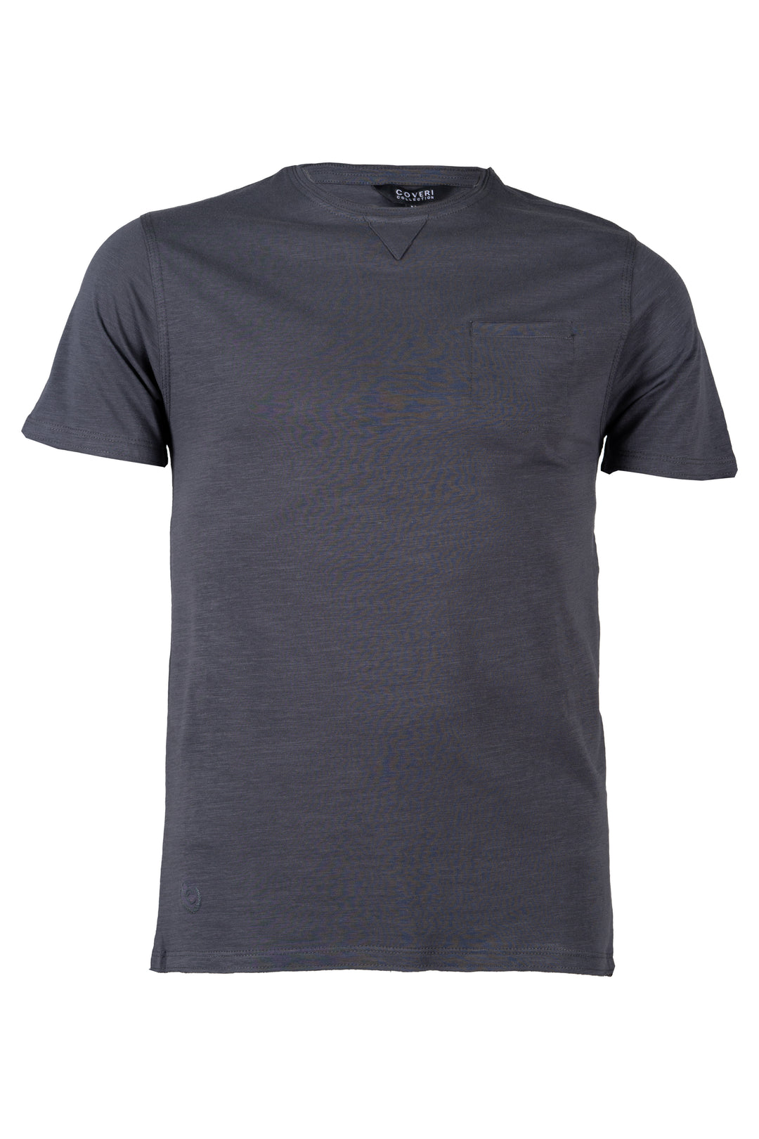 T-shirt girocollo tinta unita con taschino