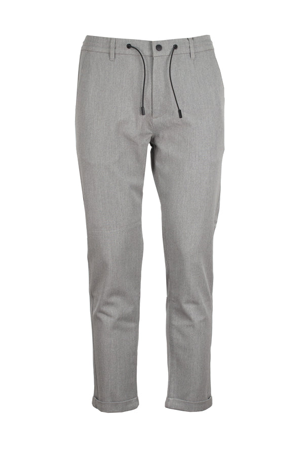 Pantalone tasca america in tessuto melange colore grigio