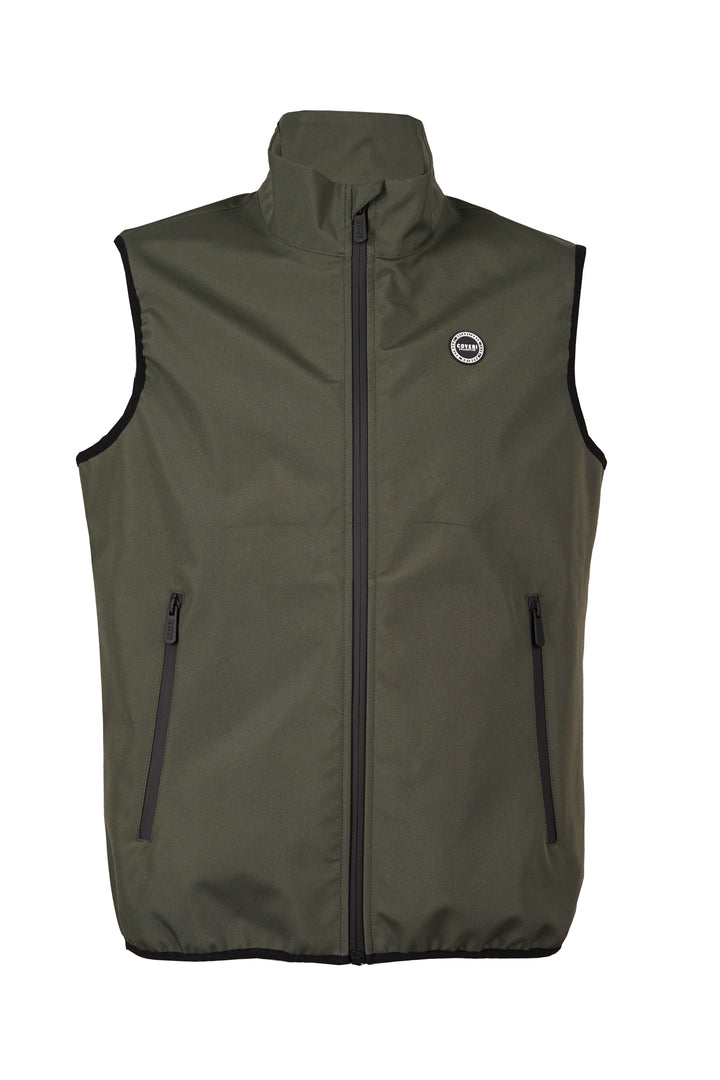 Gilet in tessuto scuba con logo sul cuore