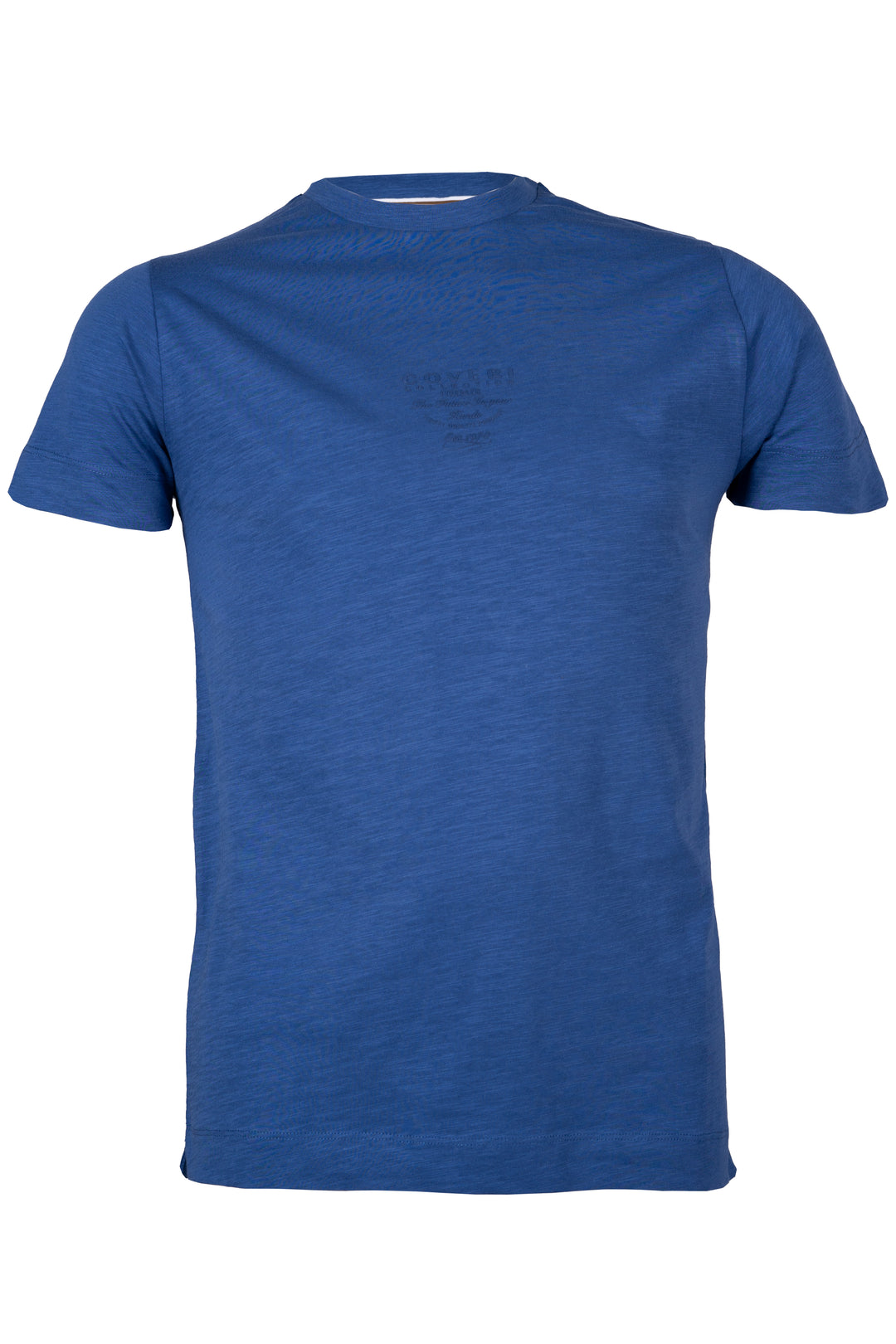 T-shirt girocollo in cotone pastello con stampa hd sul petto