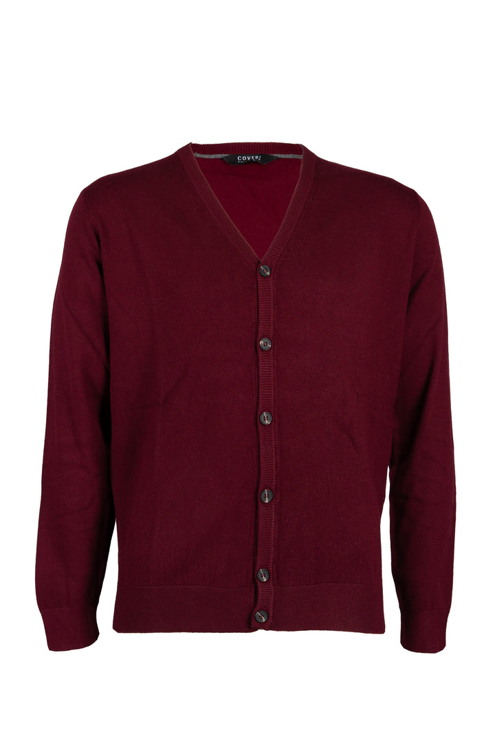 Cardigan uomo Coveri Collection con scollo a V e bottoni in misto lana