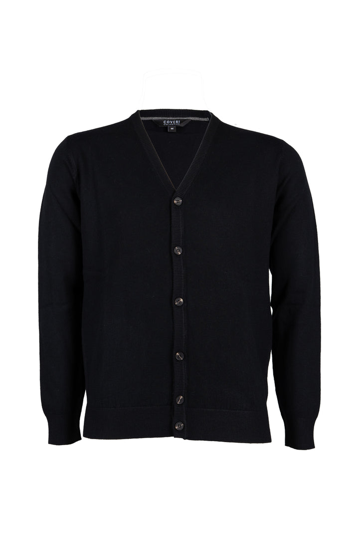 Cardigan uomo Coveri Collection con scollo a V e bottoni in misto lana