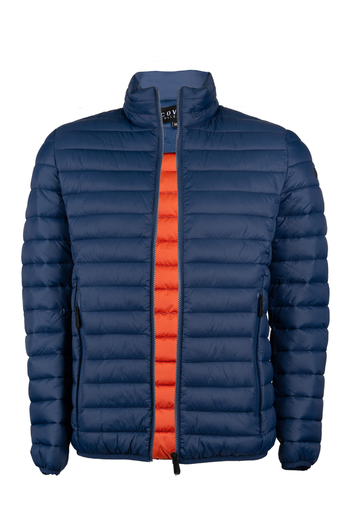 Giubbino imbottito 100 gr full zip con interno in contrasto cromatico