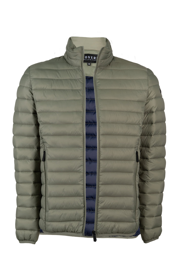 Giubbino imbottito 100 gr full zip con interno in contrasto cromatico