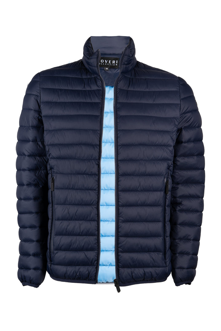 Giubbino imbottito 100 gr full zip con interno in contrasto cromatico