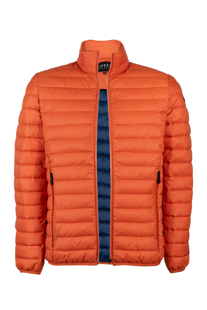 Giubbino imbottito 100 gr full zip con interno in contrasto cromatico