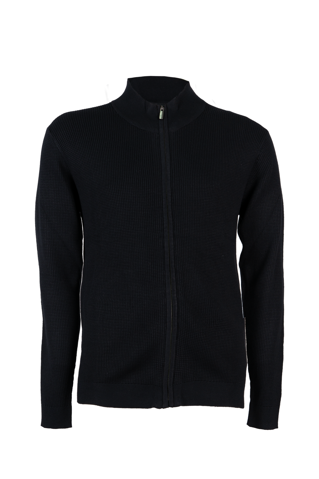 Cardigan uomo full zip con ricamo sul petto