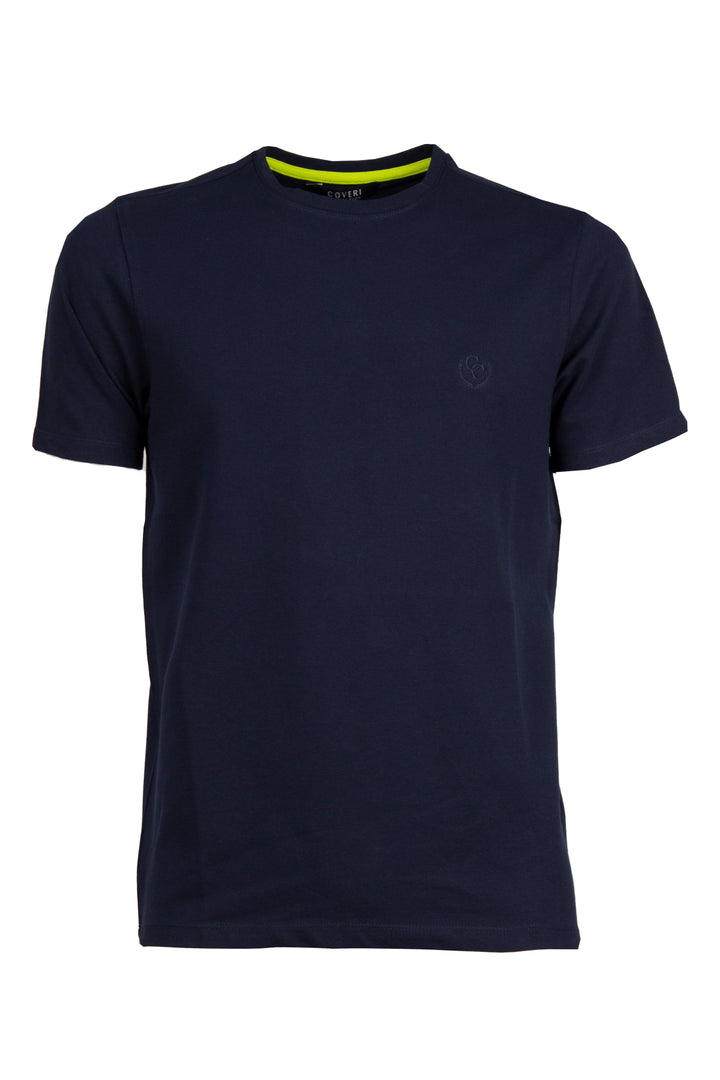 T-shirt girocollo con manica corta e dettagli fluo
