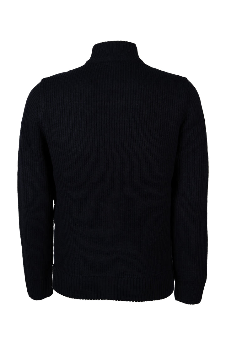 Giacca uomo collo alto con zip intera in misto lana con front padded