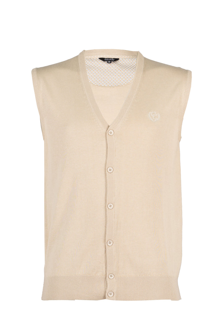 Gilet in puro cotone uomo con bottoni