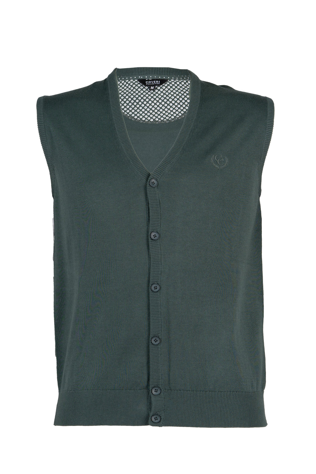 Gilet in puro cotone uomo con bottoni