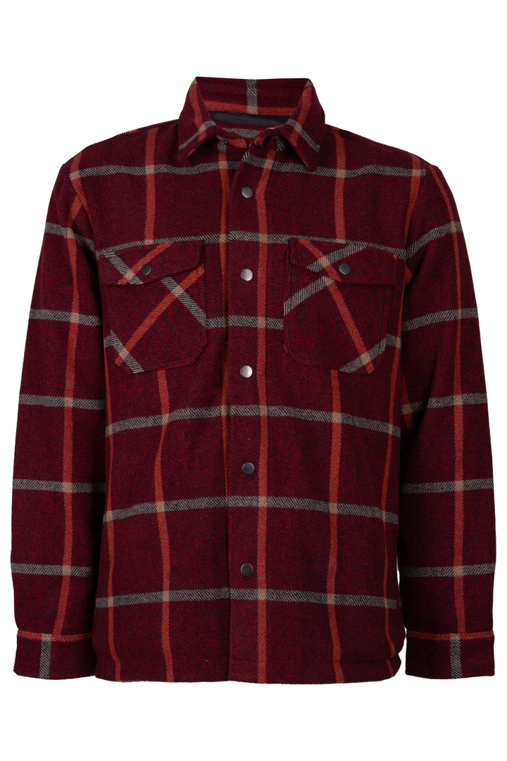 Giacca overshirt in misto lana con fodera in contrasto