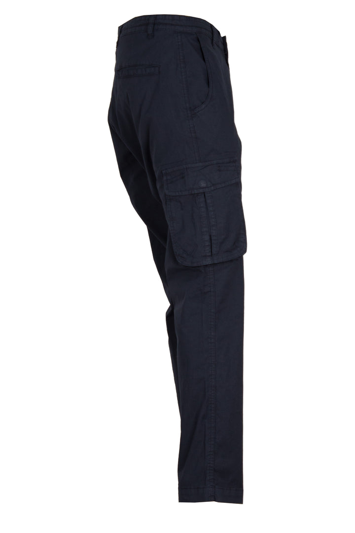 Pantalone cargo elasticizzato con coulisse e tasconi laterali