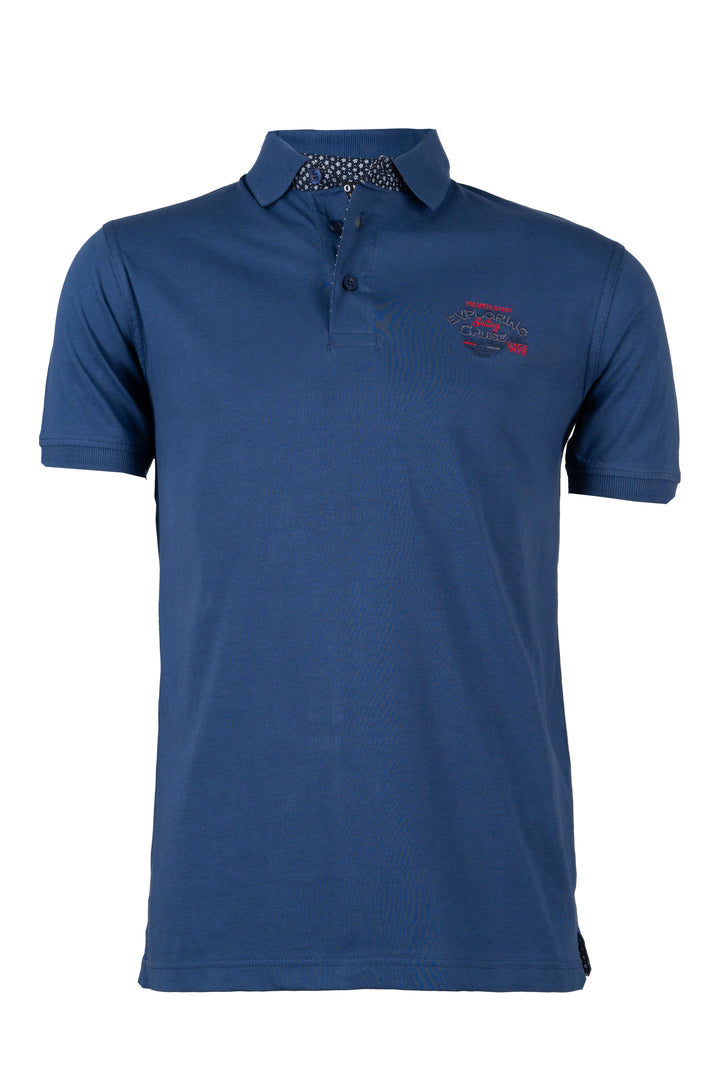 Polo uomo Coveri Collection manica corta in cotone jersey con ricamo sul cuore