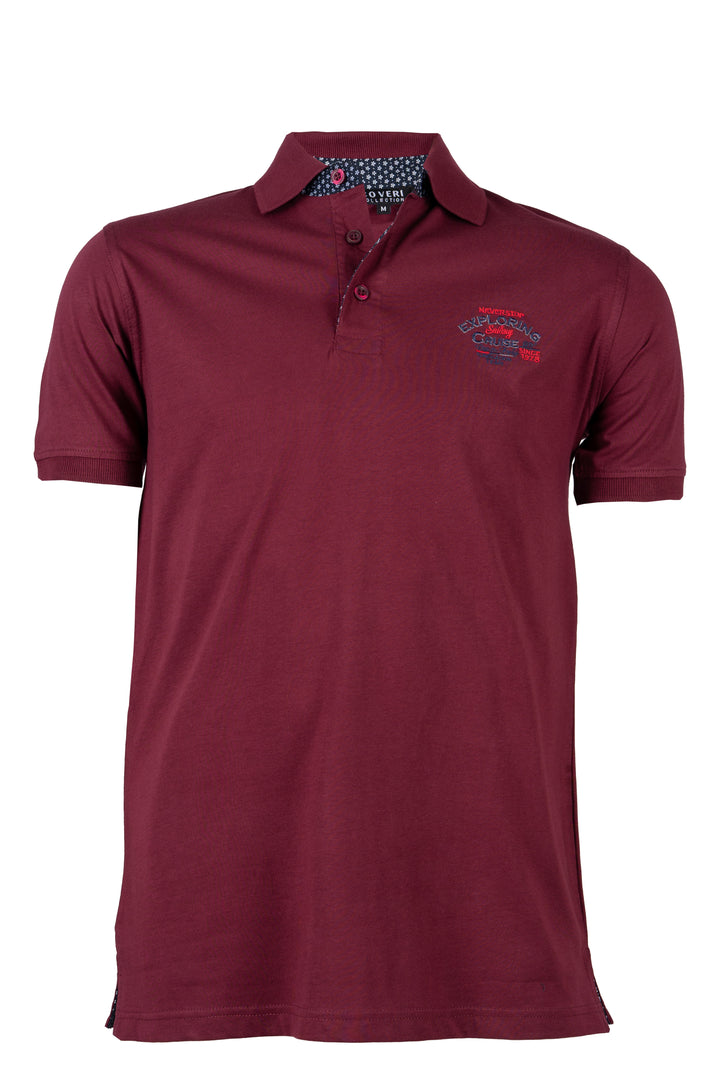 Polo uomo Coveri Collection manica corta in cotone jersey con ricamo sul cuore