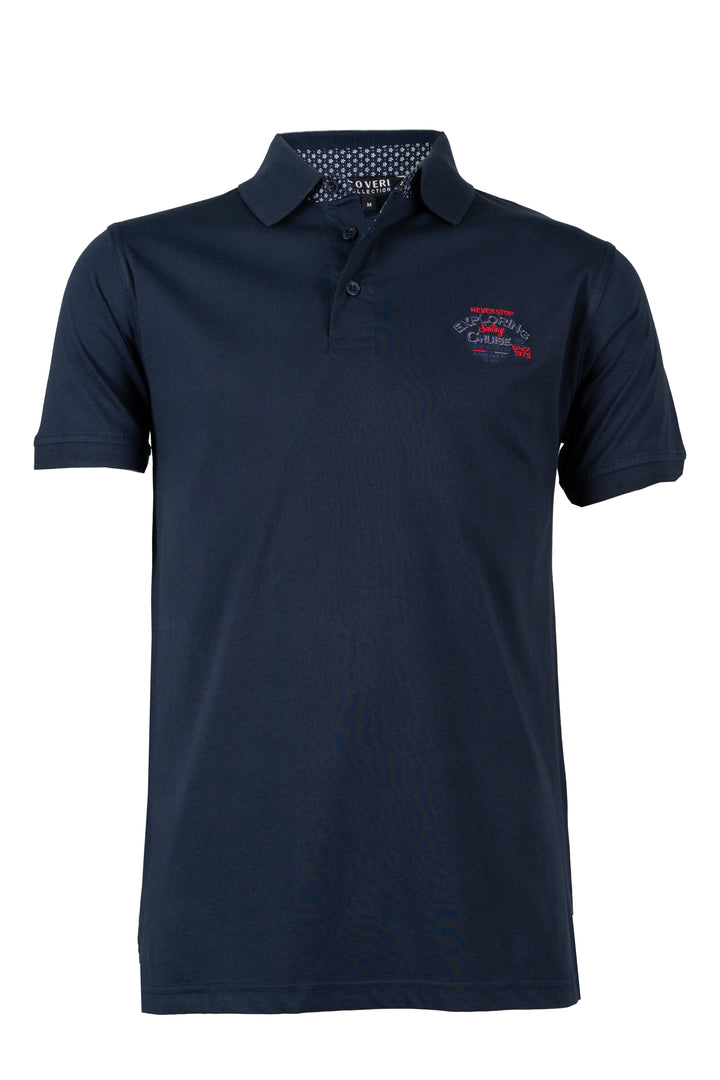Polo uomo Coveri Collection manica corta in cotone jersey con ricamo sul cuore