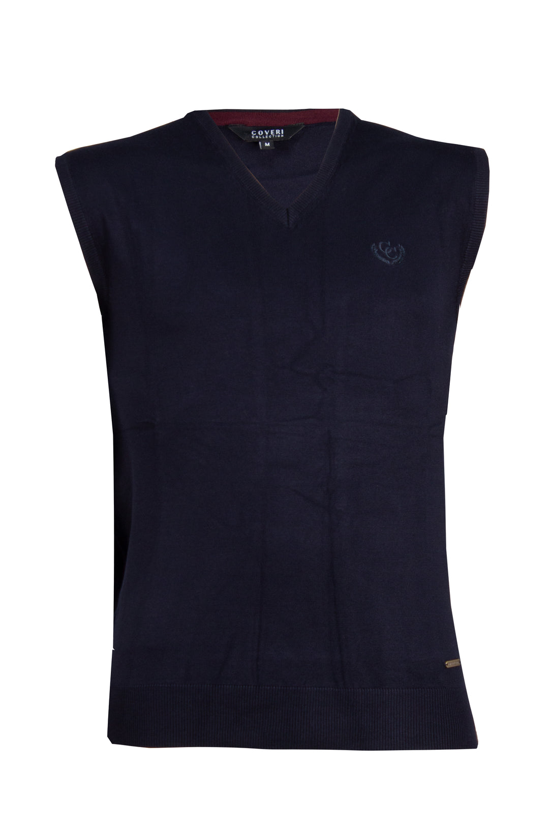 Gilet con scollo a V e logo ricamato