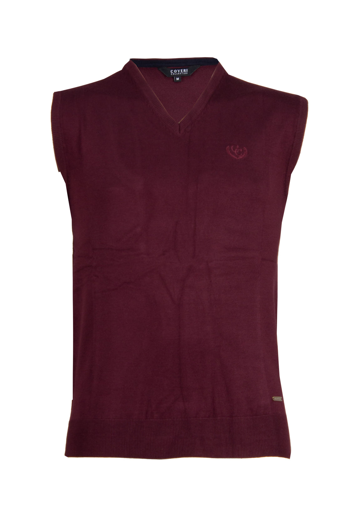 Gilet con scollo a V e logo ricamato