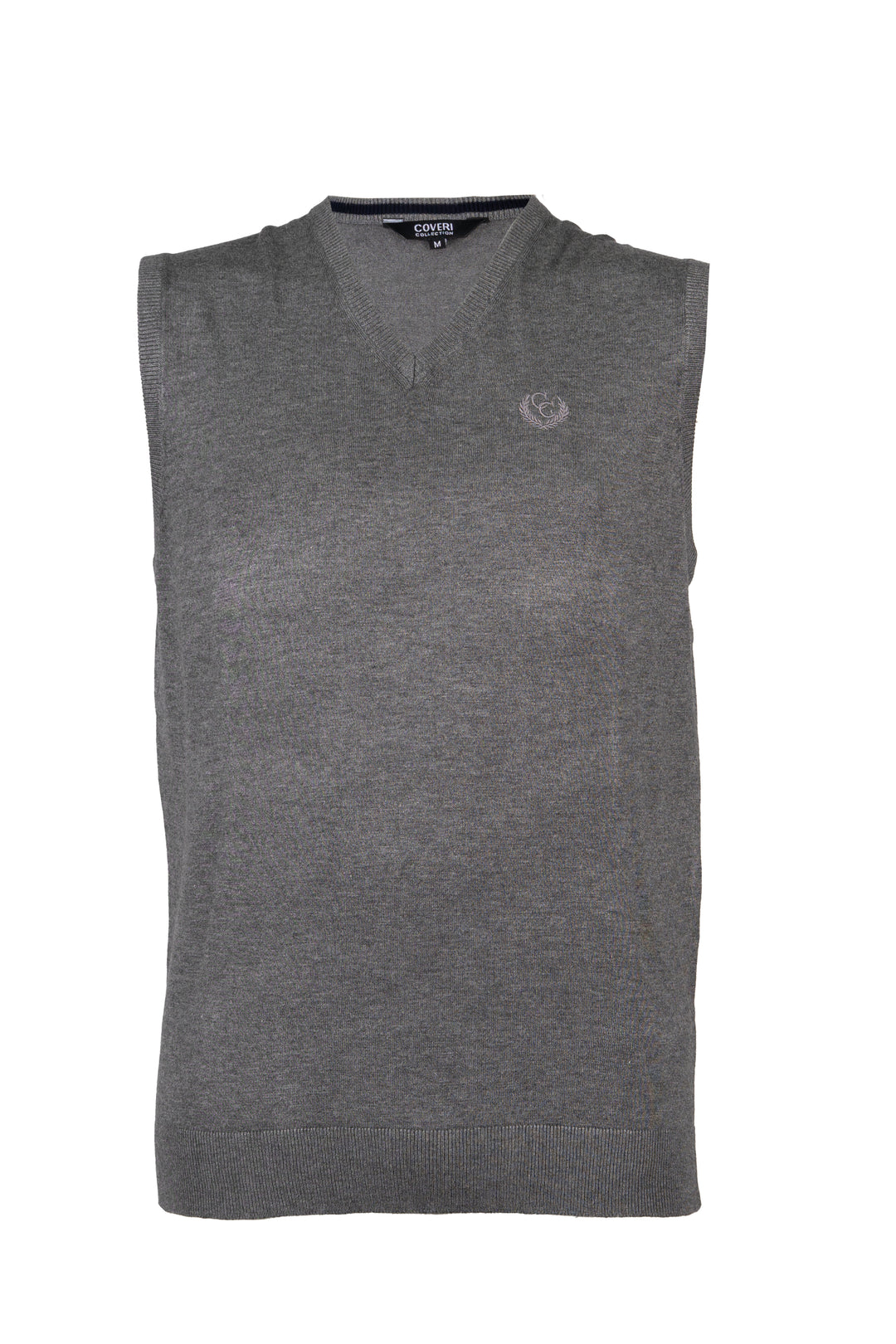 Gilet con scollo a V e logo ricamato