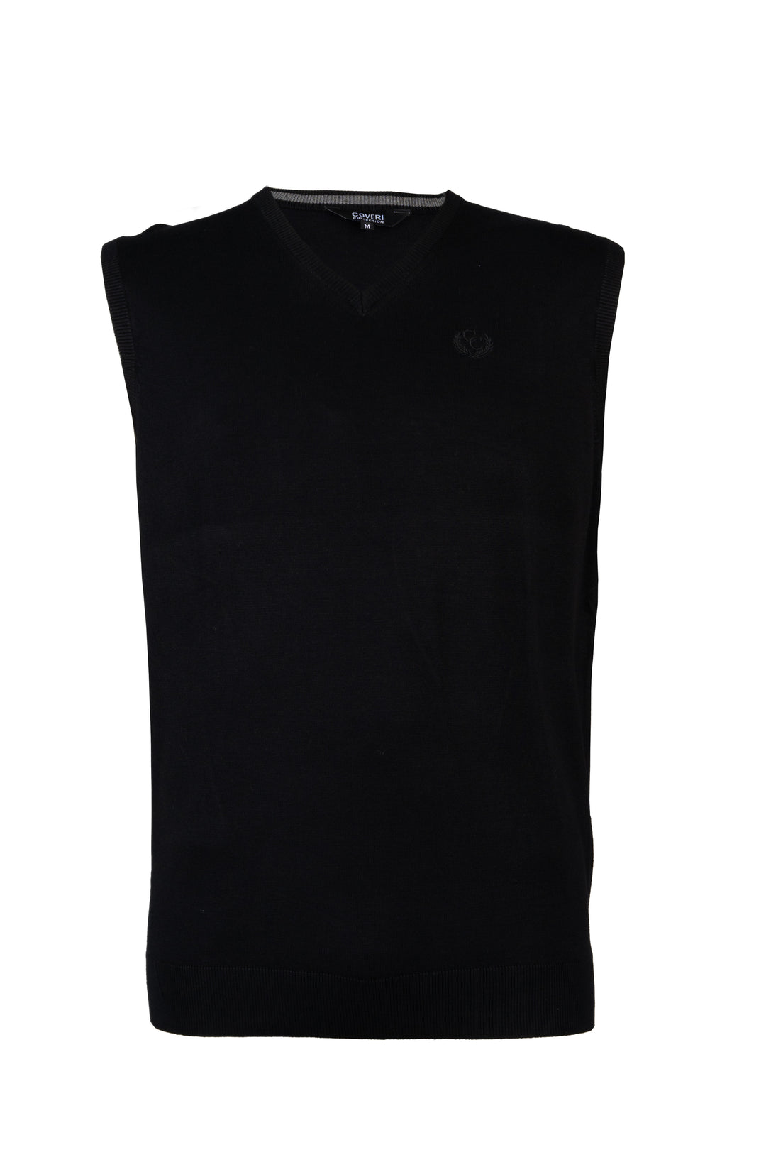 Gilet con scollo a V e logo ricamato