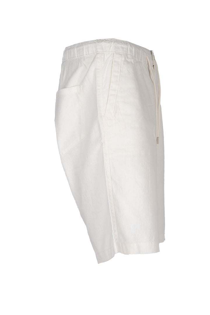 Bermuda uomo Coveri Collection pantalaccio in misto lino con cinto elasticizzato
