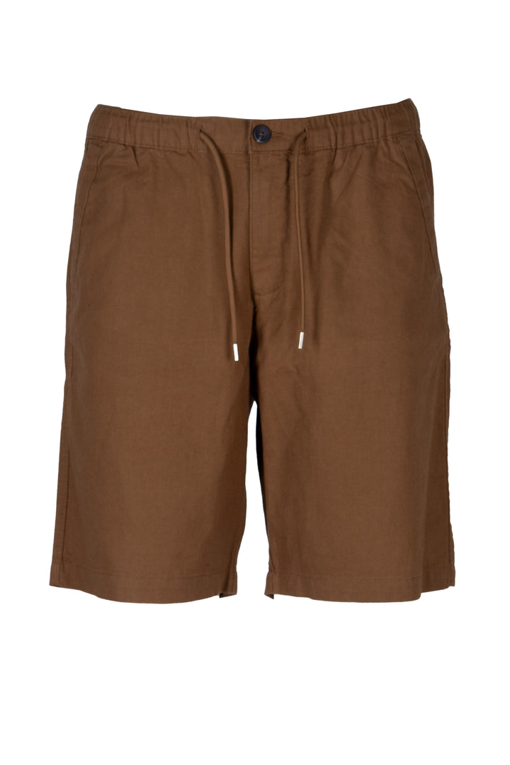Bermuda uomo Coveri Collection pantalaccio in misto lino con cinto elasticizzato