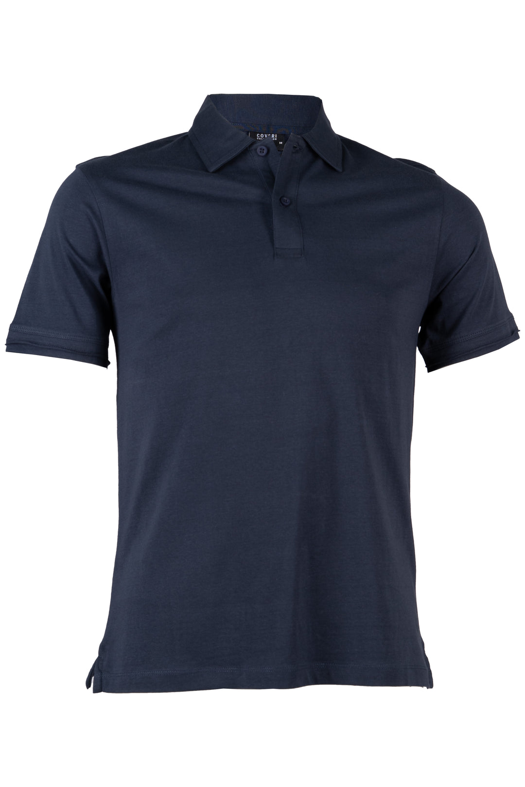 Polo uomo manica corta in jersey di cotone con logo gommato sul fianco