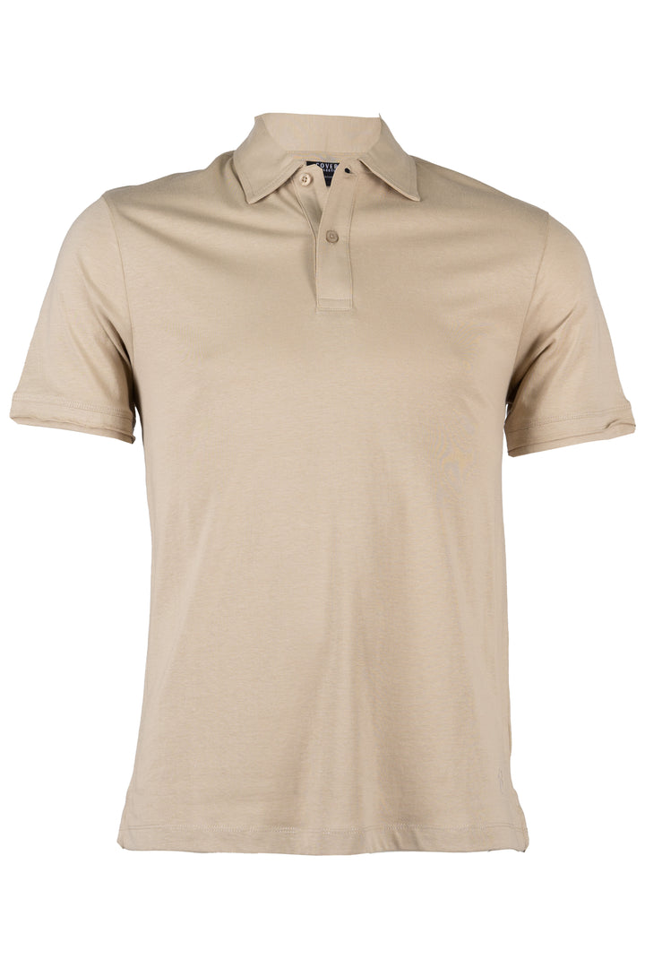 Polo uomo manica corta in jersey di cotone con logo gommato sul fianco