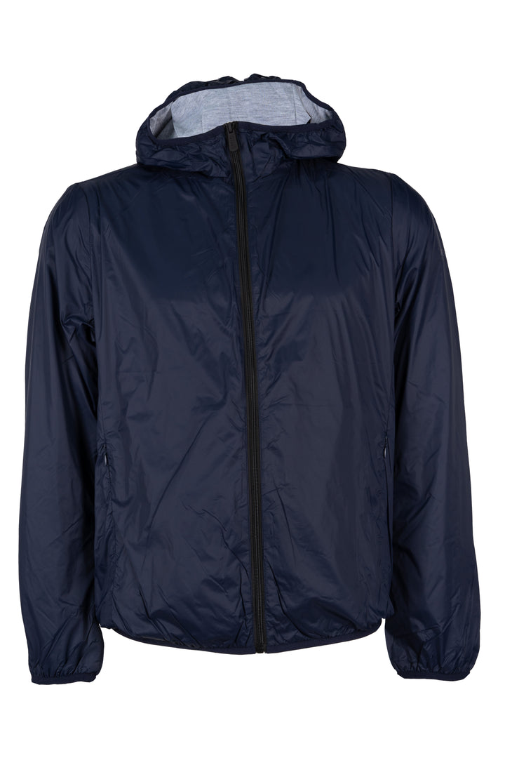 Giubbino uomo Coveri Collection foderato in tessuto grigio melange con cappuccio e tasche laterali