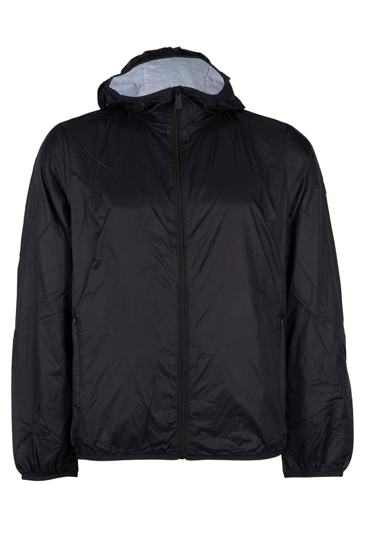 Giubbino uomo Coveri Collection foderato in tessuto grigio melange con cappuccio e tasche laterali