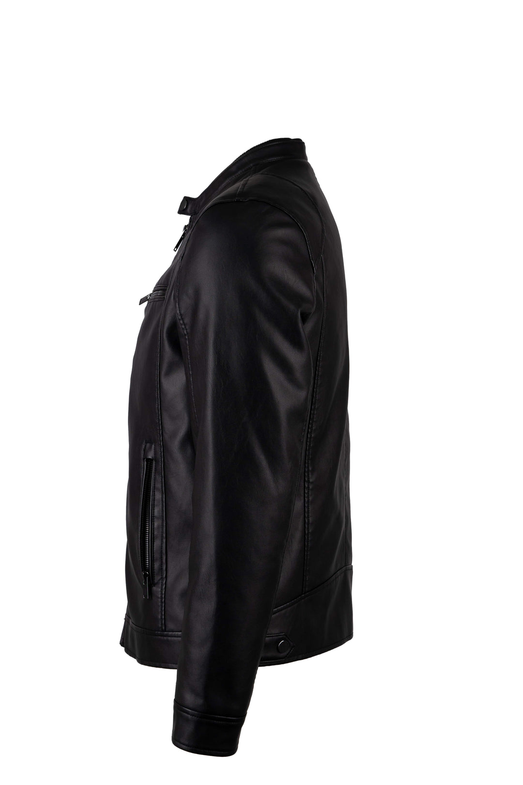 Giubbotto biker in similpelle con imbottitura