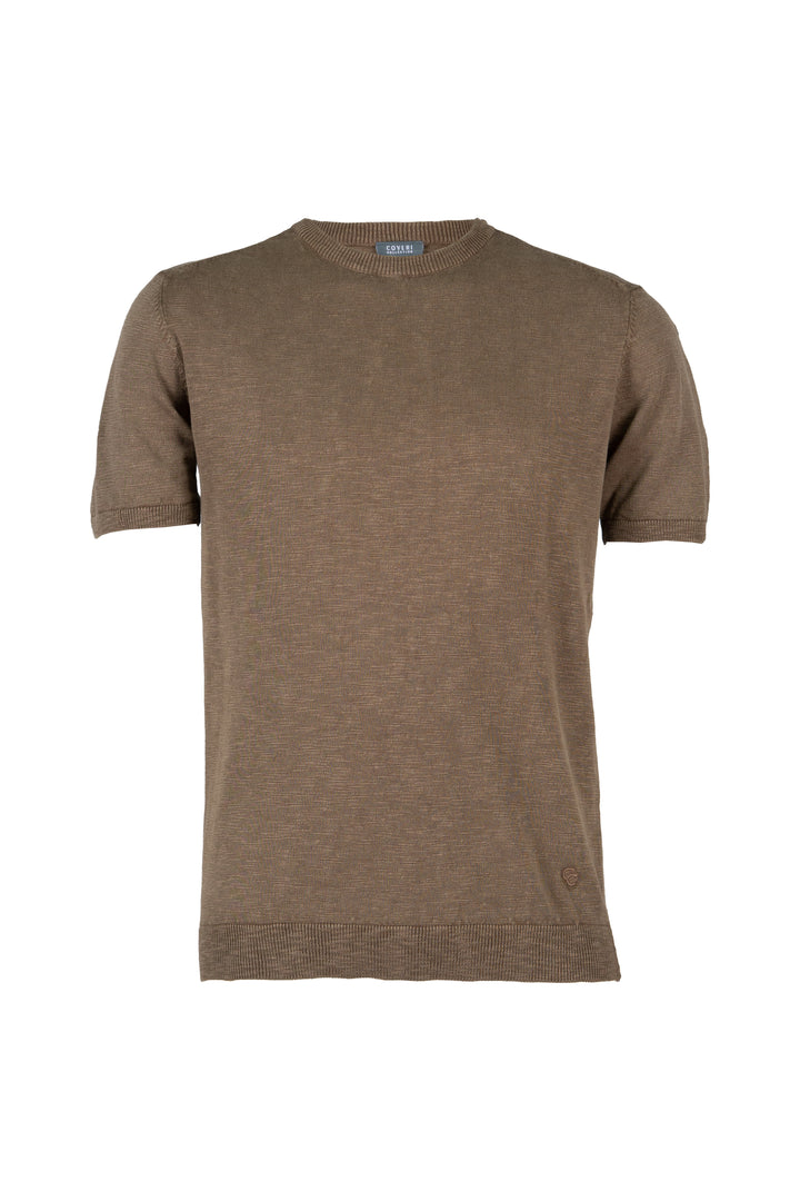 T-shirt Coveri Collection in cotone slub girocollo